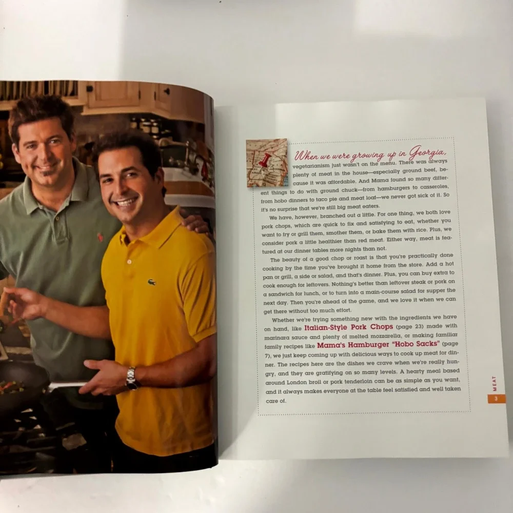 The Deen Bros All in the Family Cookbook Hardcover 2013 Jamie Bobby Deen